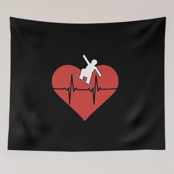 Artikelvorschau, Cute Snowboarding product Slopes Heart Beat Sports Lover Gifts design entworfen und verkauft von stuch75.