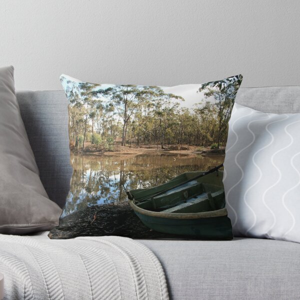 Down by the lake Throw Pillow