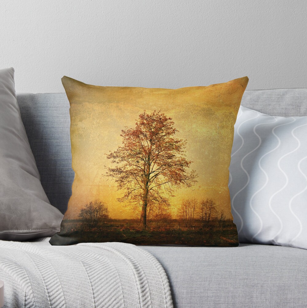 Lonely Tree Throw Pillow
