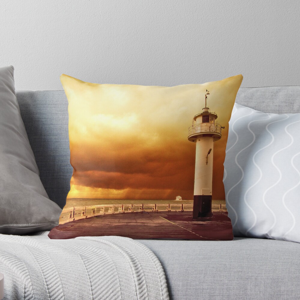Pier Oostende Throw Pillow