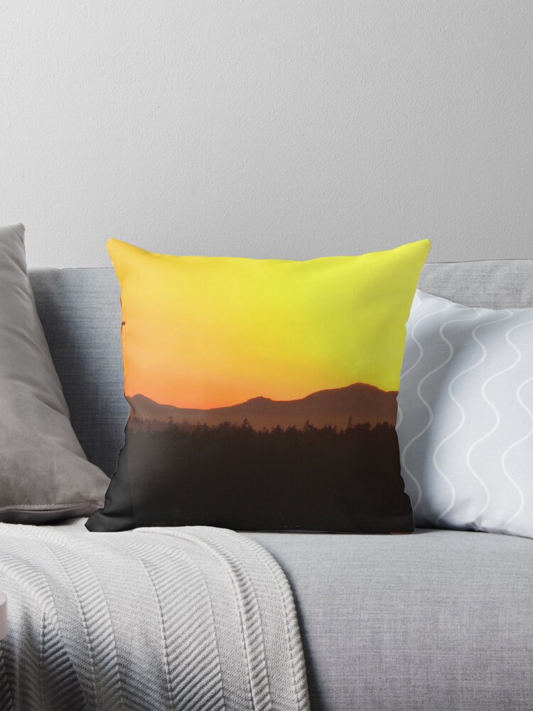 Thumbnail 1 of 4, Pillow, Vancouver Sunset designed and sold by expatraveler.