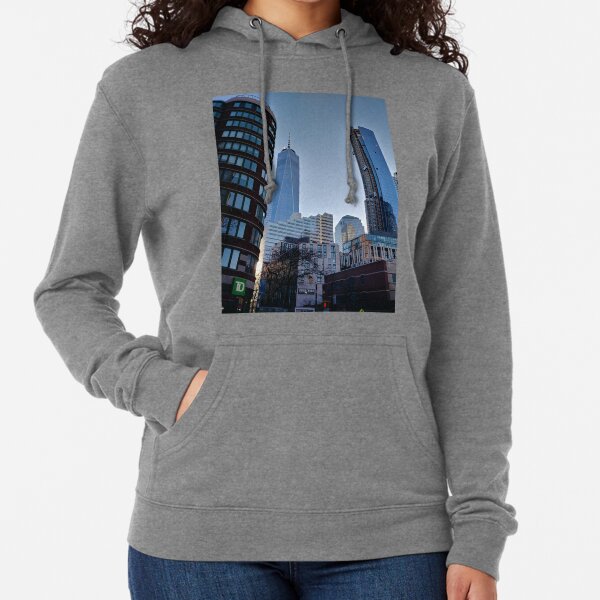 Street, City, Buildings, Photo, Day, Trees, New York, Manhattan Lightweight Hoodie