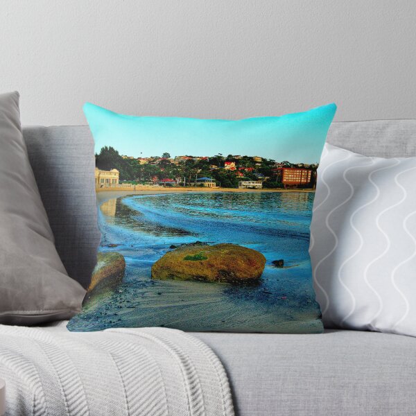 Blue Dawn - The Photographers Cut - Balmoral Beach - The HDR Experience Throw Pillow