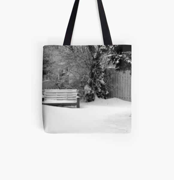 City Winter Scene All Over Print Tote Bag
