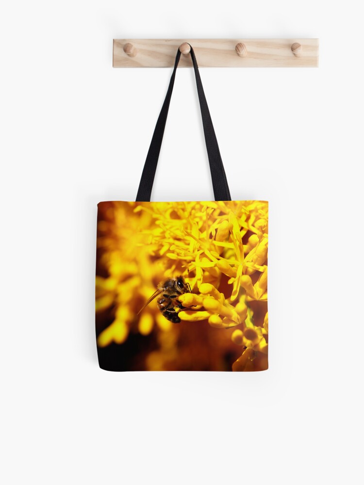 Thumbnail 1 of 2, Tote Bag, Bee on christmas tree designed and sold by mistered.