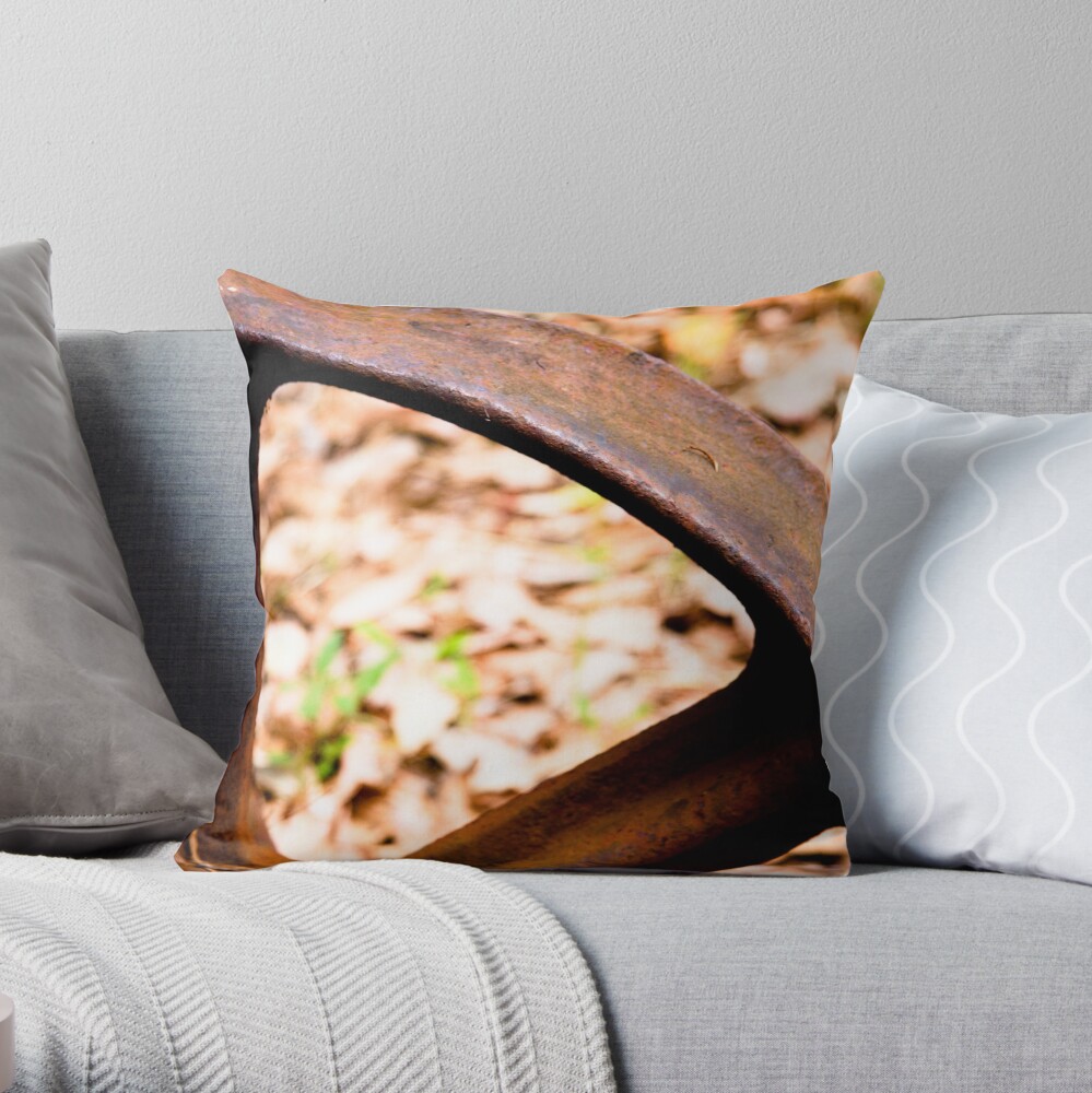 Old wheel Throw Pillow