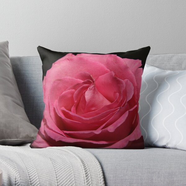 Pink Rose Throw Pillow