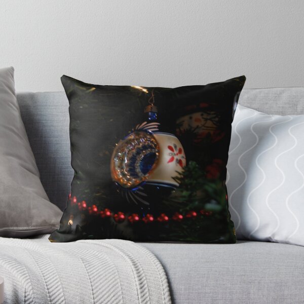 antique christmas decoration Throw Pillow