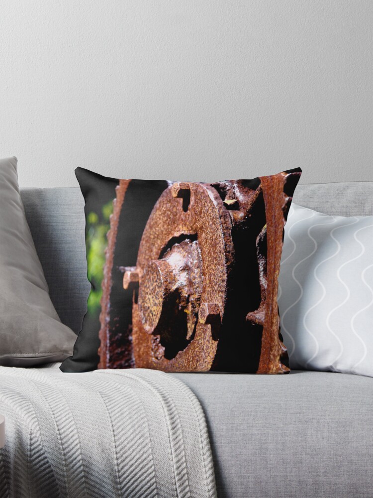 Thumbnail 1 of 4, Pillow, Rusty cog designed and sold by mistered.