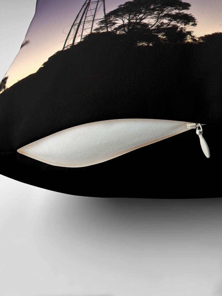 Thumbnail 2 of 4, Pillow, Broken windmill - after sunset designed and sold by mistered.