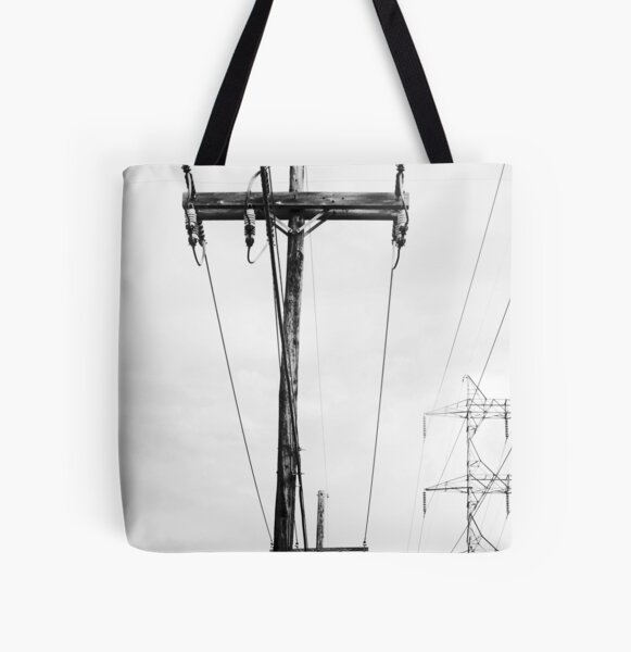 Power Lines All Over Print Tote Bag