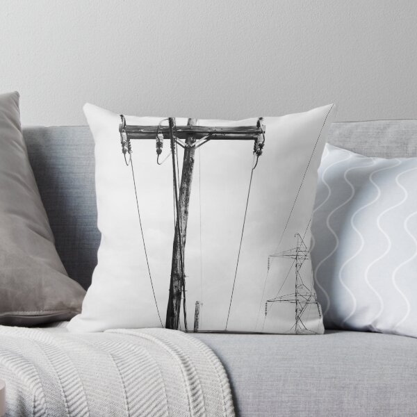 Power Lines Throw Pillow