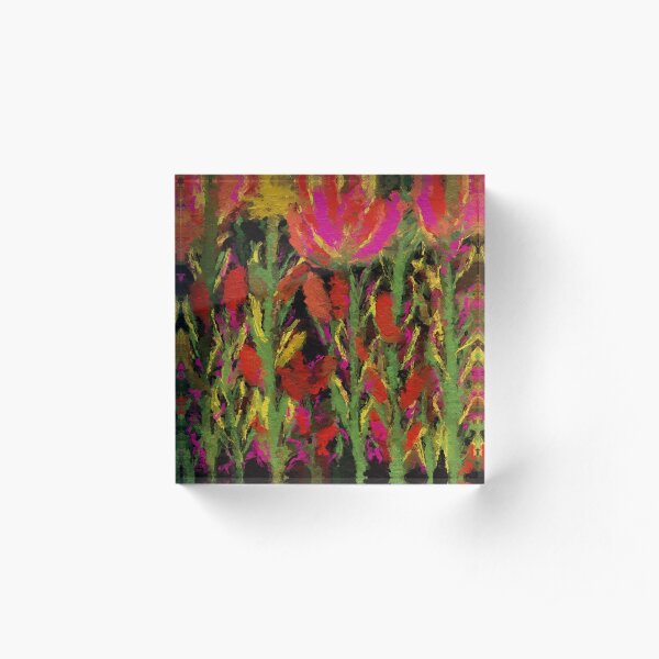 Flowers Acrylic Block