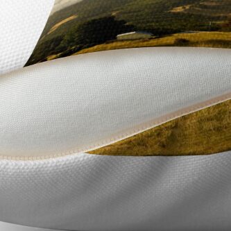 Alternate view of Mountain in the Mist Throw Pillow