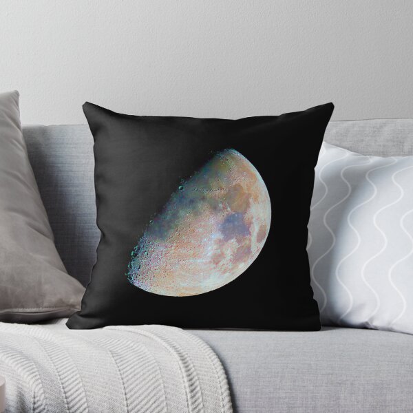 The moon in colour Throw Pillow