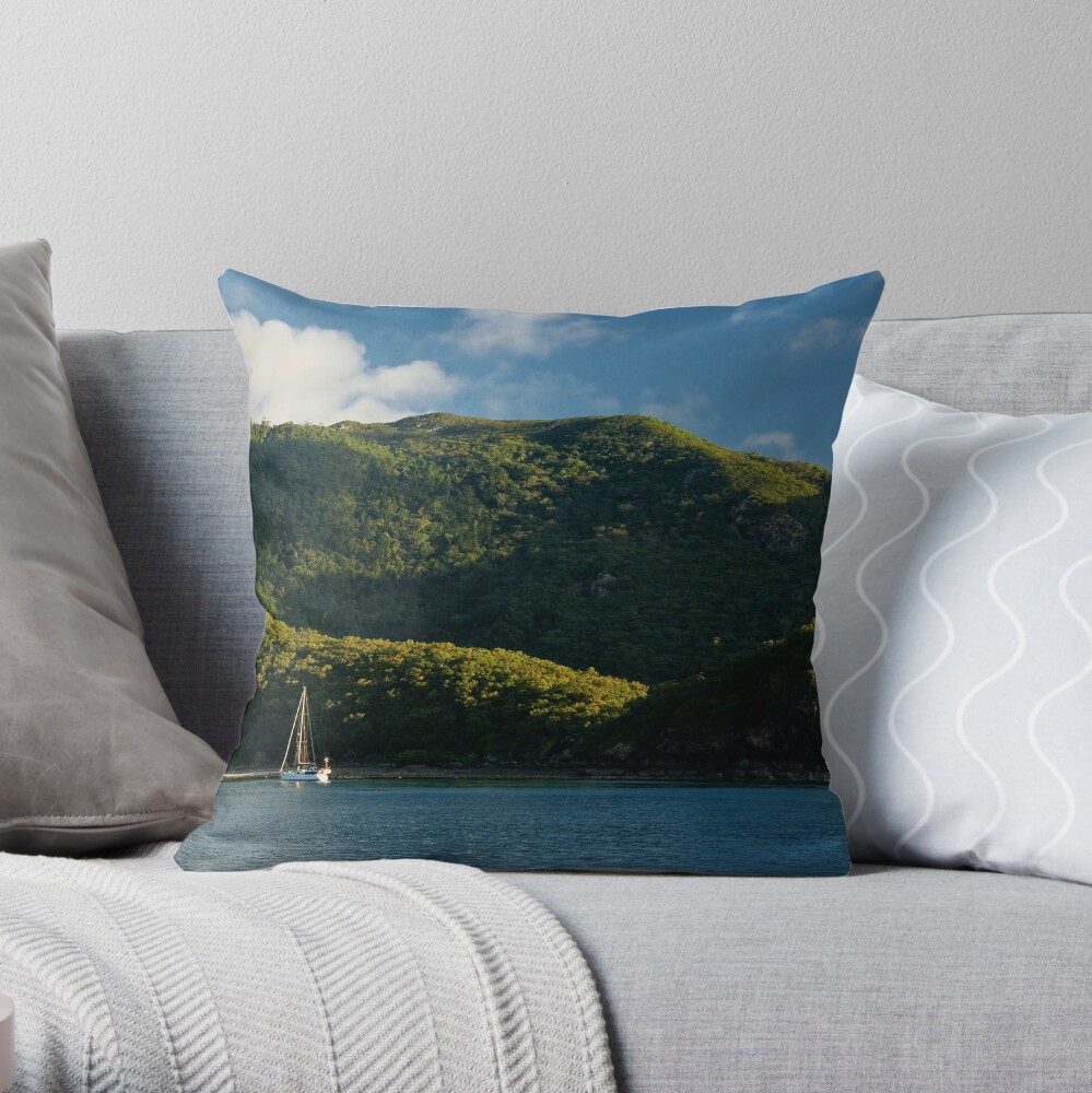 Peaceful Anchorage Throw Pillow