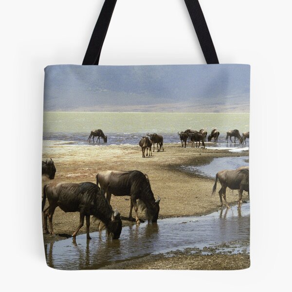 Artikelvorschau, Wildebeeste at Lake Magadi, Ngorongoro Crater, Tanzania entworfen und verkauft von Bev Pascoe.