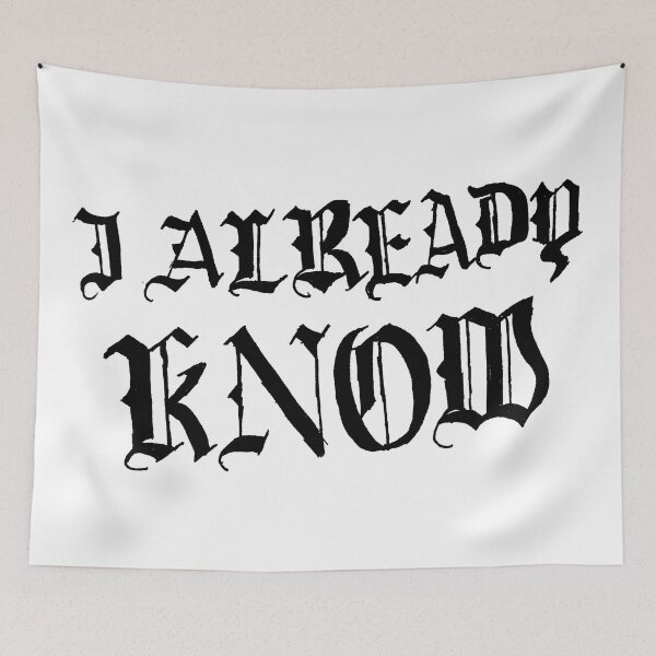 Item preview, I ALREADY KNOW designed and sold by baudrillier.