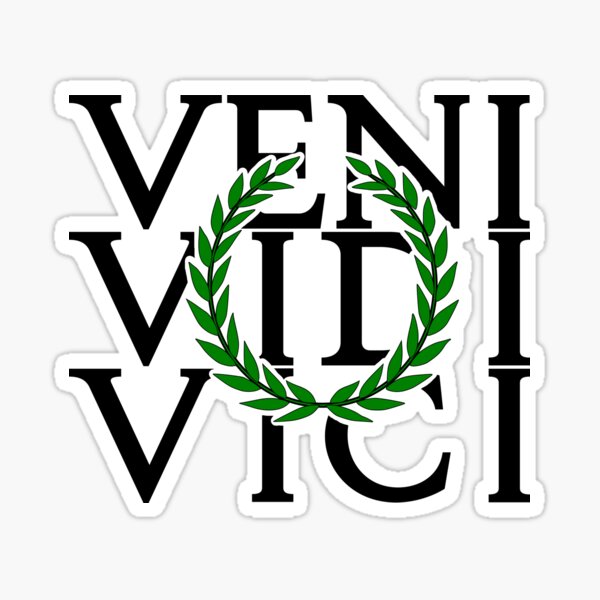 Veni Vidi Vici Latin Phrase Translation: vetor stock (livre de direitos)  1032830764