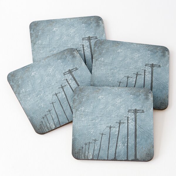 Item preview, Electricity pylons in watercolor designed and sold by bettinabk.