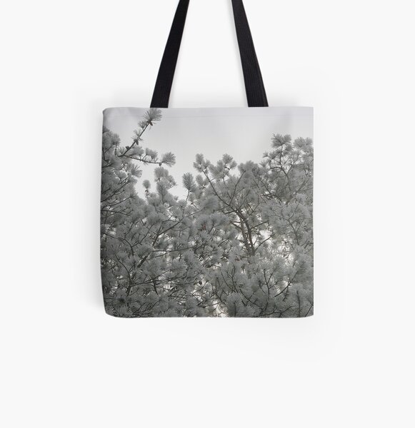 Frosty Pines All Over Print Tote Bag