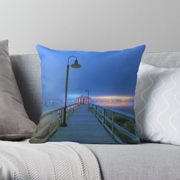 blue nights Throw Pillow