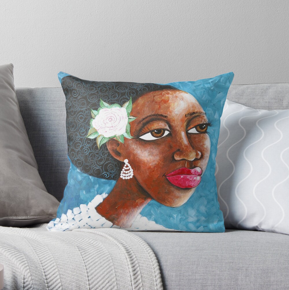 Society Woman Throw Pillow
