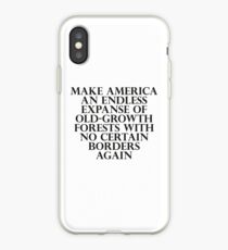 Machen Sie Amerika zu einer unendlichen Weite altbeständiger Wälder ohne Grenzen iPhone-Hülle & Cover