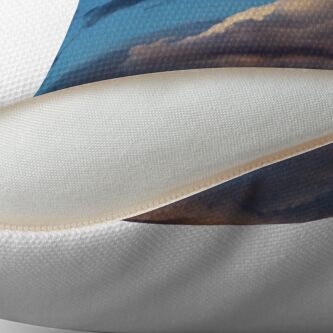 Alternate view of Evening sky at Sunnbüel Throw Pillow