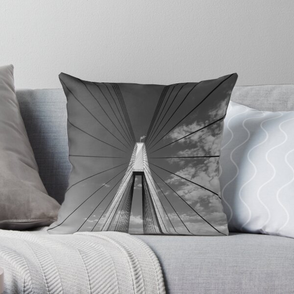 Anzac Bridge Symmetry Throw Pillow