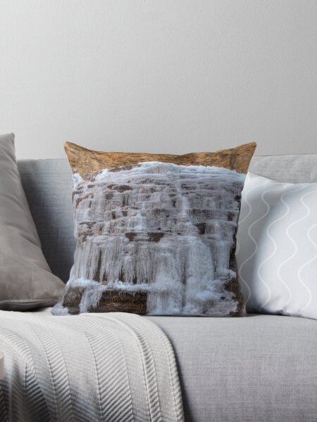 Frozen Falls Throw Pillow