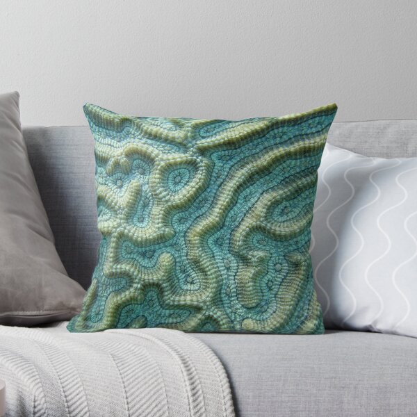 Platygyra Maze Throw Pillow