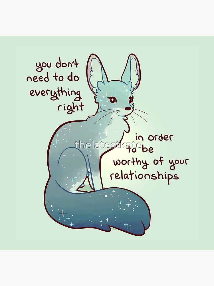 You Don T Need To Do Everything Right Fennec Fox Art Board Print By Thelatestkate Redbubble