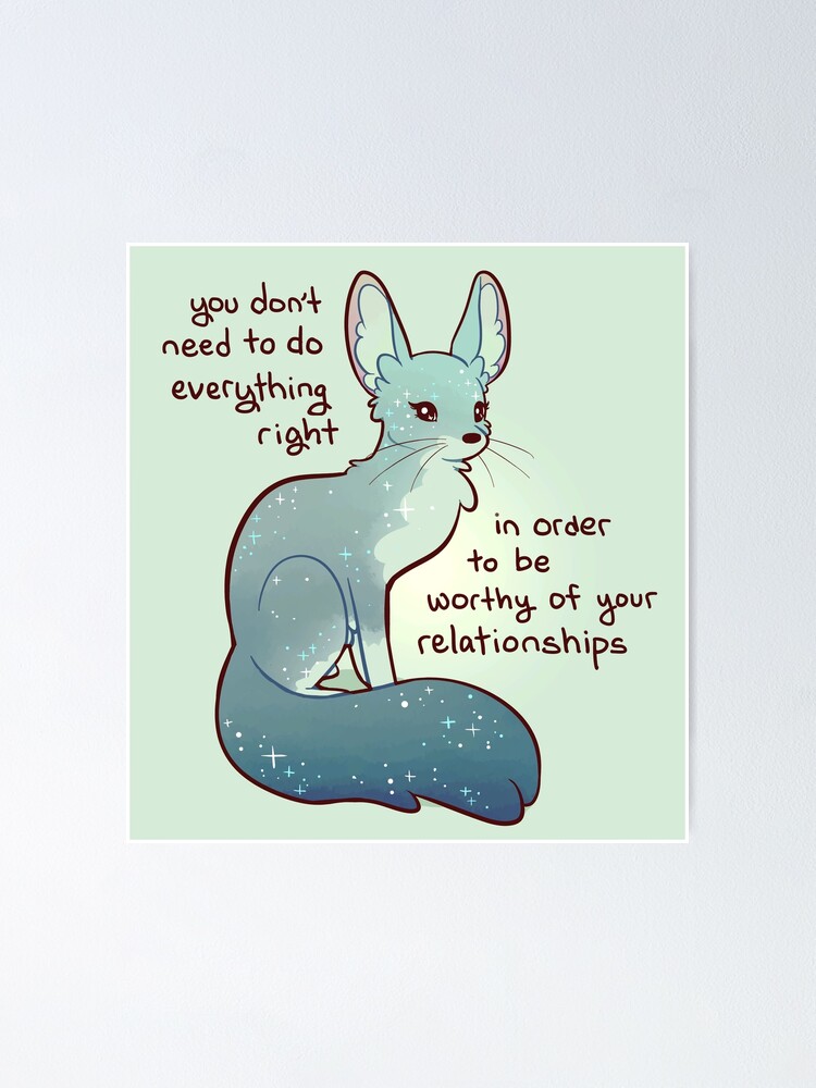 Alternate view of "You Don't Need to do Everything Right" Fennec Fox Poster