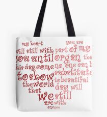 speaking heart Tote Bag
