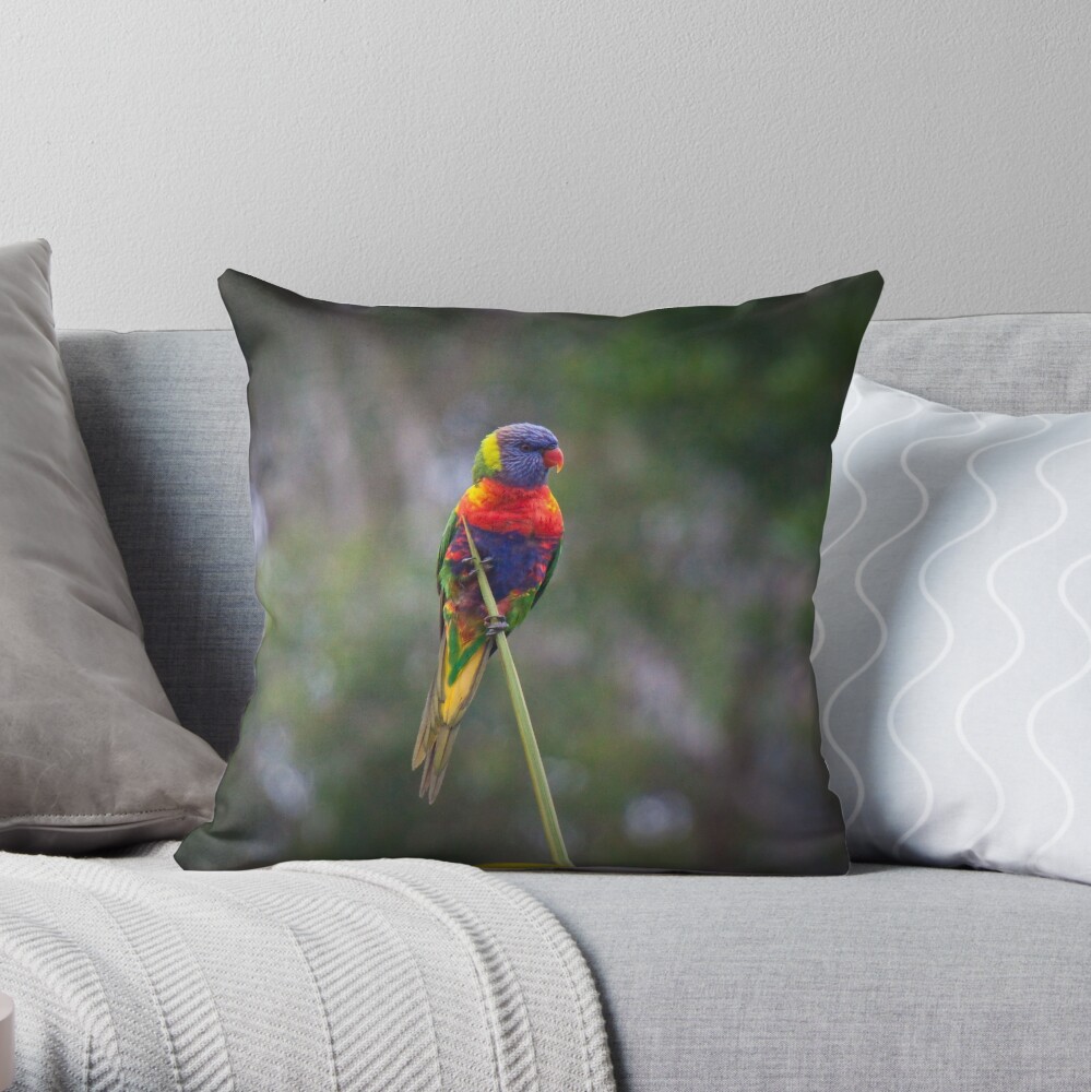 Bird on a wire Throw Pillow