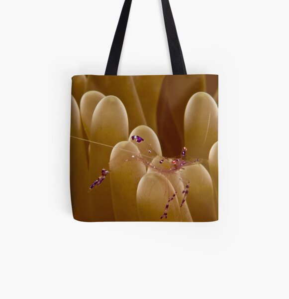 Anemone Shrimp All Over Print Tote Bag