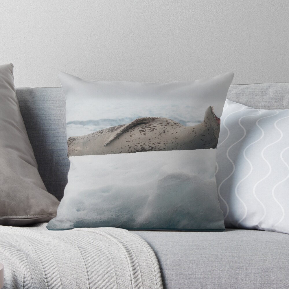 Leopard Seal Throw Pillow