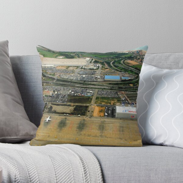 BCN 0194 Airport Throw Pillow