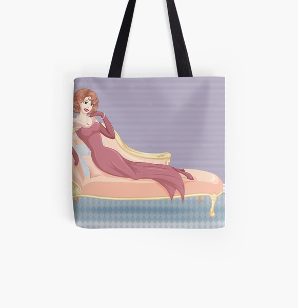 Classy with Curls All Over Print Tote Bag