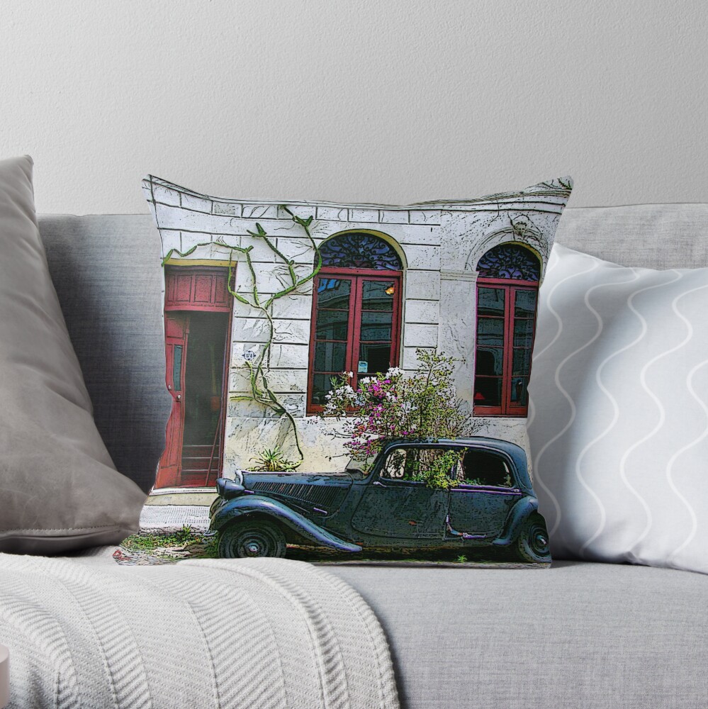 Vintage Planter Throw Pillow