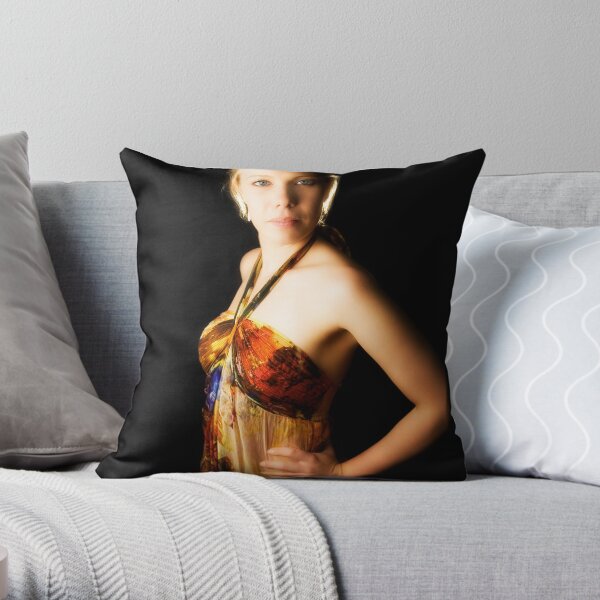 Brooke. With soft glow. Throw Pillow