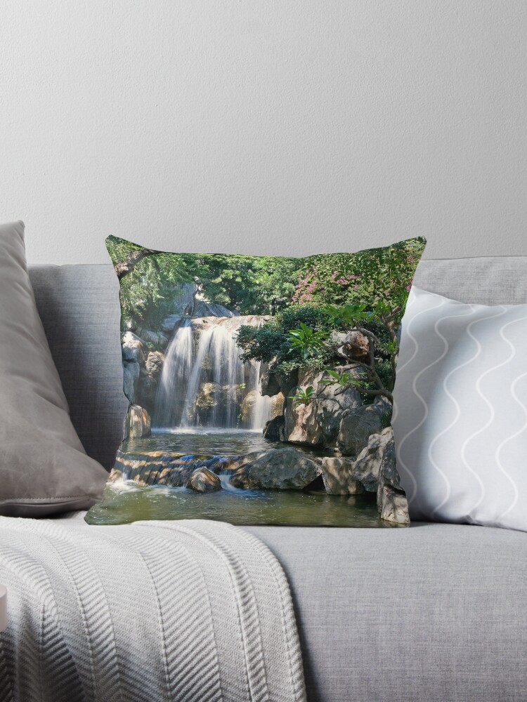Throw Pillow, Waterfall designed and sold by Richard  Windeyer