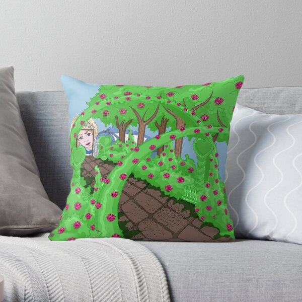 Alice Looking in the Garden Throw Pillow