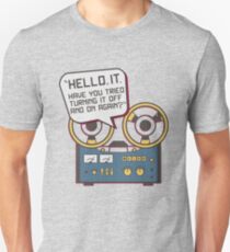 IT Crowd Inspired - Hello IT - Turn it Off and On Again - Tech Support Parody Unisex T-Shirt