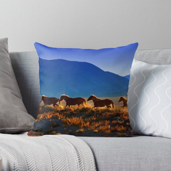 Mustang Trail Throw Pillow