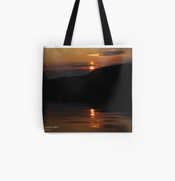 Sunset Loch Awe All Over Print Tote Bag