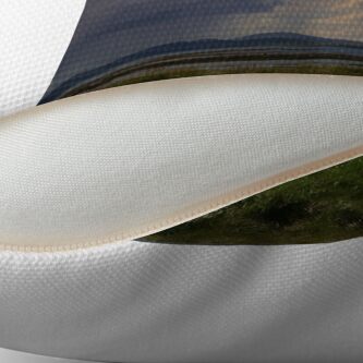 Alternate view of Clouds Over Barra Throw Pillow