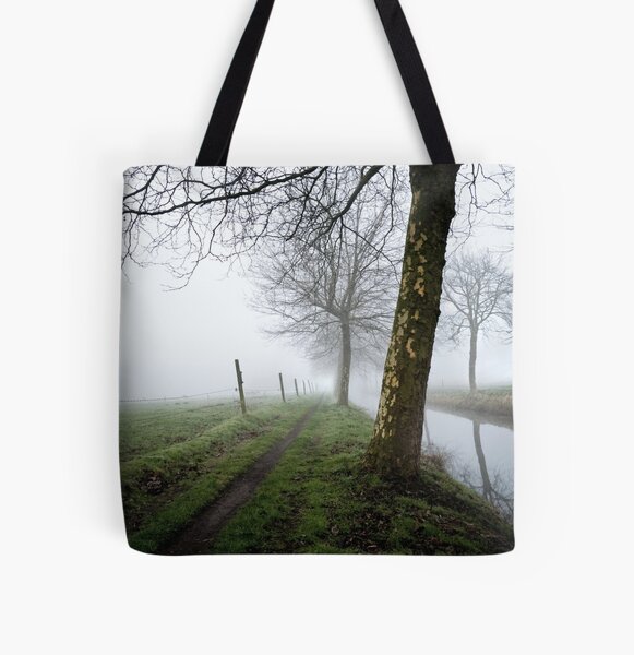 trees in the mist All Over Print Tote Bag