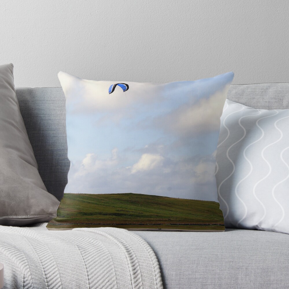 Kite-Surfer Throw Pillow
